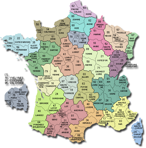 Map Of France Departments Regions Cities France Map