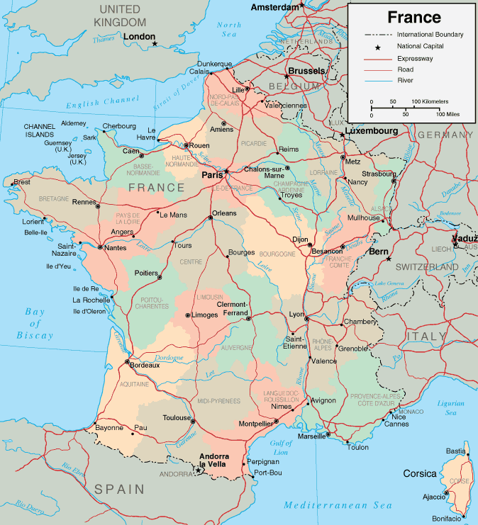 maps of france with cities. map of france