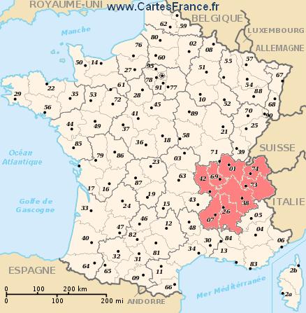 Rhone Alpes Map Cities And Data Of The Region Rhone Alpes France