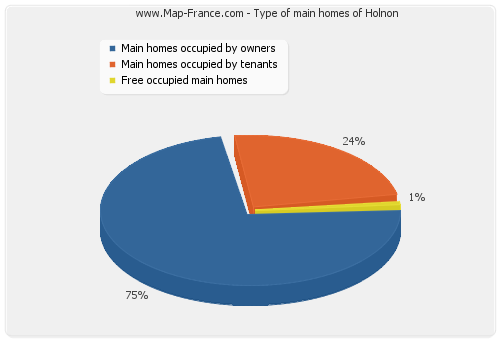 Type of main homes of Holnon