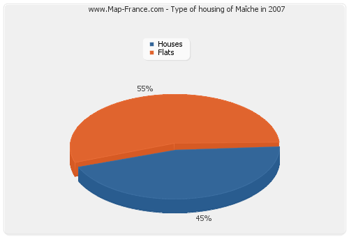 Type of housing of Maîche in 2007