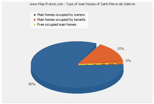 Type of main homes of Saint-Pierre-de-Salerne