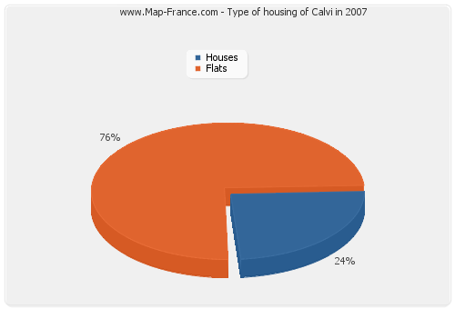Type of housing of Calvi in 2007