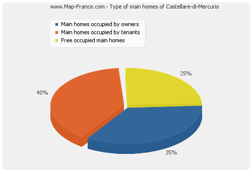 Type of main homes of Castellare-di-Mercurio