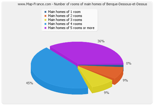 Number of rooms of main homes of Benque-Dessous-et-Dessus