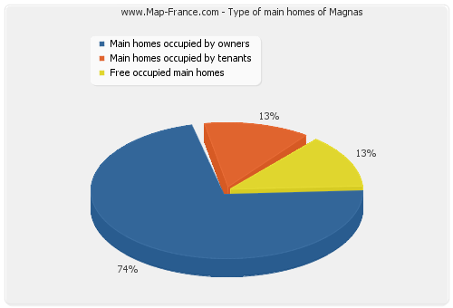 Type of main homes of Magnas