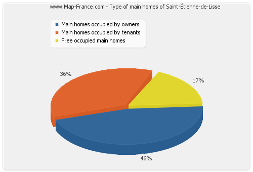 Type of main homes of Saint-Étienne-de-Lisse