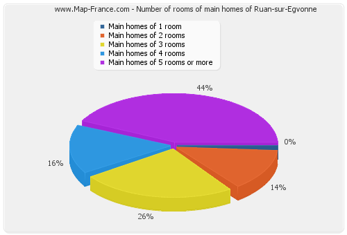 Number of rooms of main homes of Ruan-sur-Egvonne