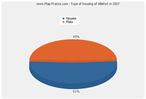 Type of housing of Villefort in 2007