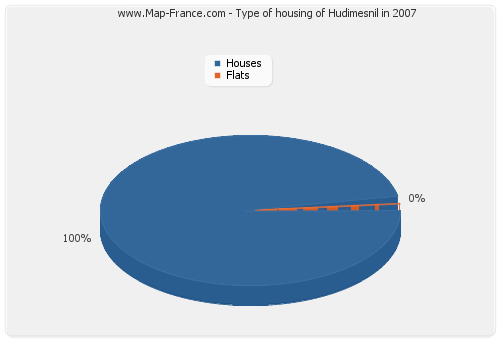 Type of housing of Hudimesnil in 2007