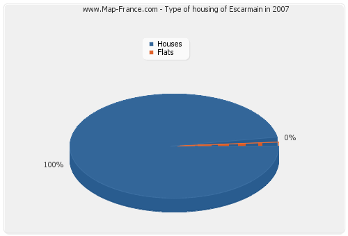 Type of housing of Escarmain in 2007
