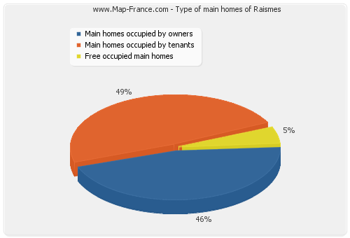 Type of main homes of Raismes