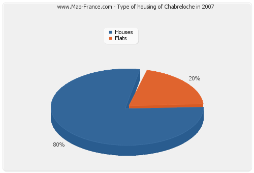 Type of housing of Chabreloche in 2007 Type of housing of Chabreloche in 2007