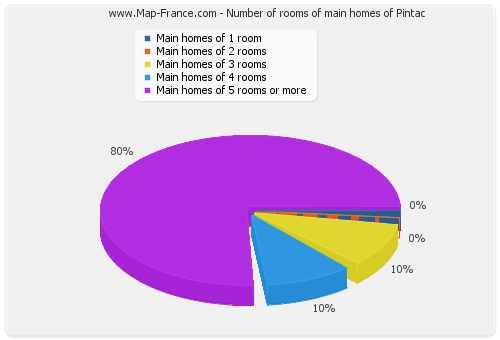 Number of rooms of main homes of Pintac