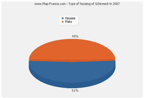 Type of housing of Schirmeck in 2007