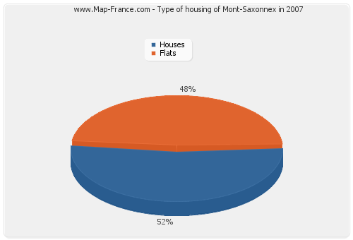 Type of housing of Mont-Saxonnex in 2007