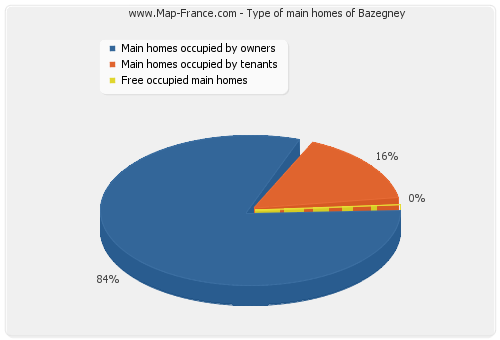 Type of main homes of Bazegney