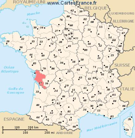 map department Charente-Maritime