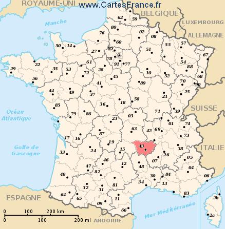 map department Haute-Loire