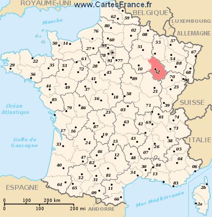 map department Haute-Marne