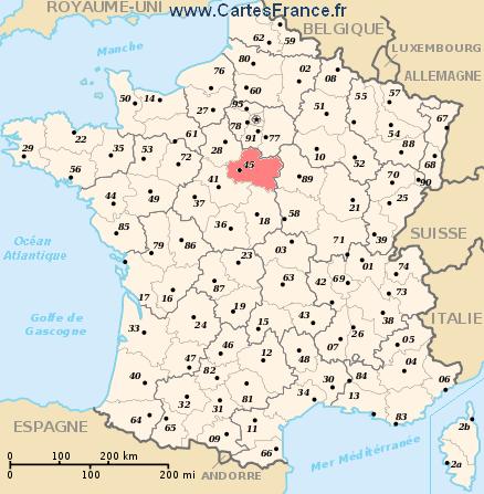 map department Loiret