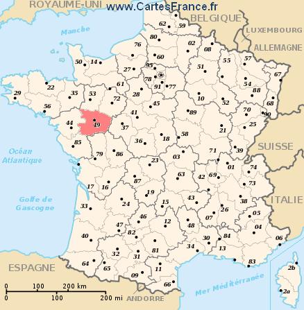 map department Maine-et-Loire