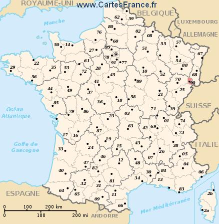 Carte Departement 90