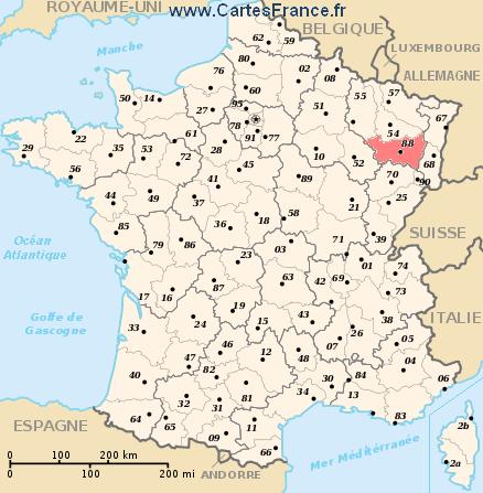 map department Vosges