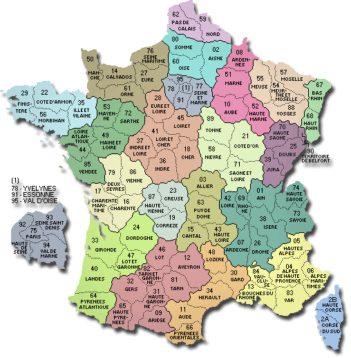 map france department