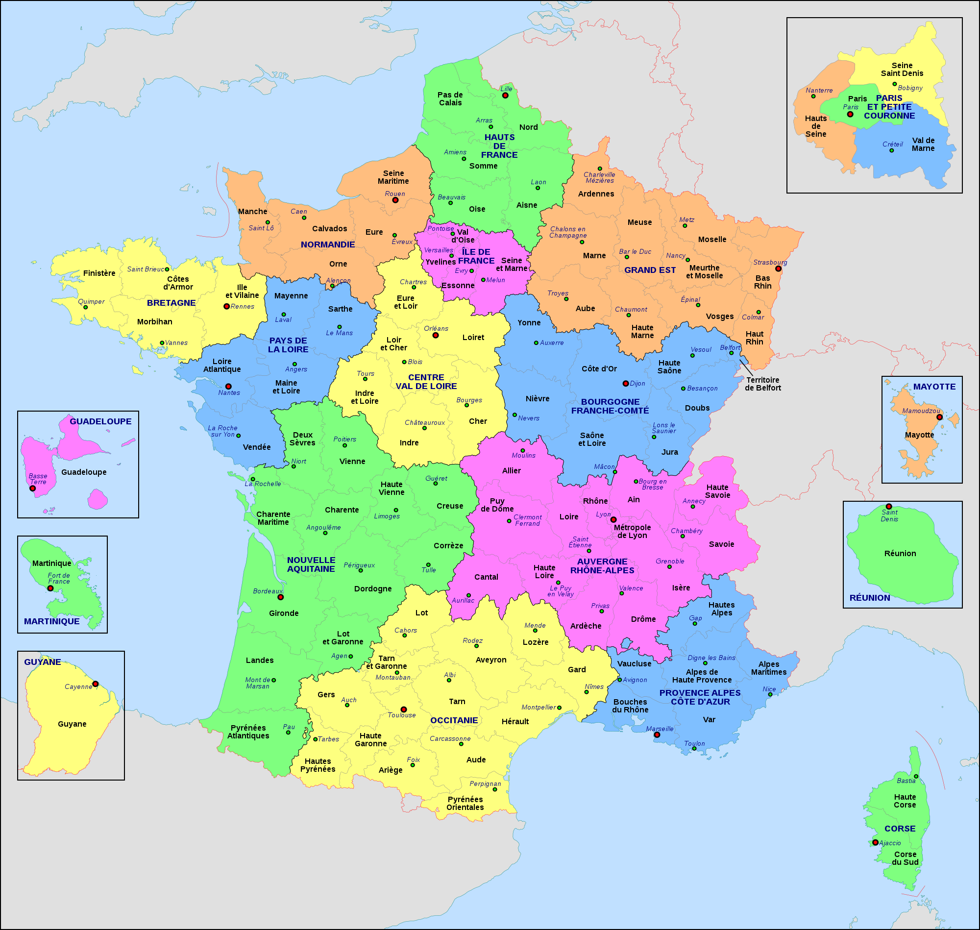 map of france regions