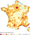 Map France population variation density