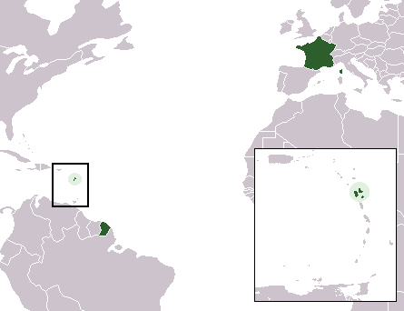 map region Guadeloupe