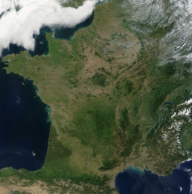 satellite france map