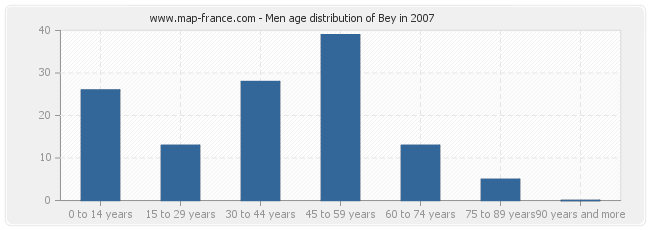 Men age distribution of Bey in 2007