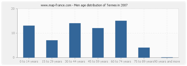 Men age distribution of Termes in 2007