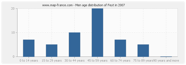 Men age distribution of Feyt in 2007