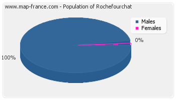 Sex distribution of population of Rochefourchat in 2007