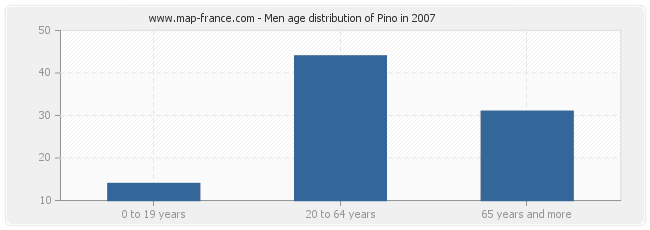 Men age distribution of Pino in 2007