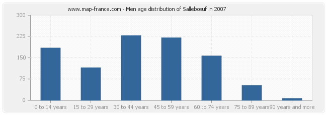 Men age distribution of Sallebœuf in 2007