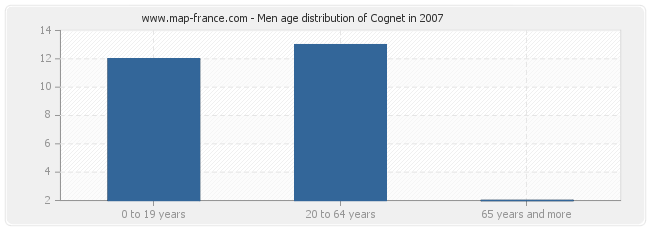 Men age distribution of Cognet in 2007