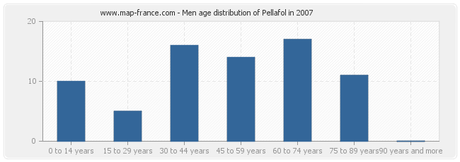 Men age distribution of Pellafol in 2007