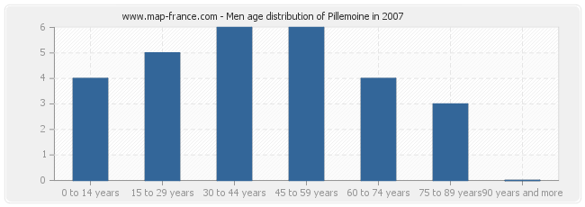 Men age distribution of Pillemoine in 2007