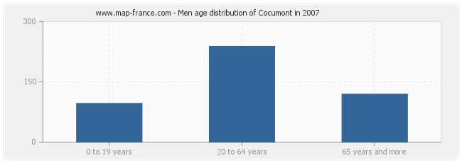 Men age distribution of Cocumont in 2007