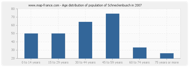 Age distribution of population of Schneckenbusch in 2007