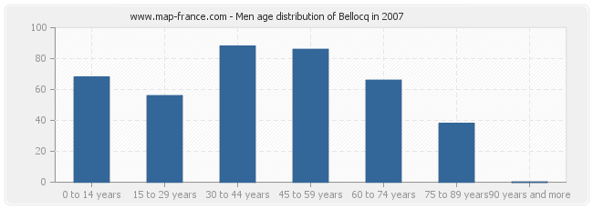 Men age distribution of Bellocq in 2007