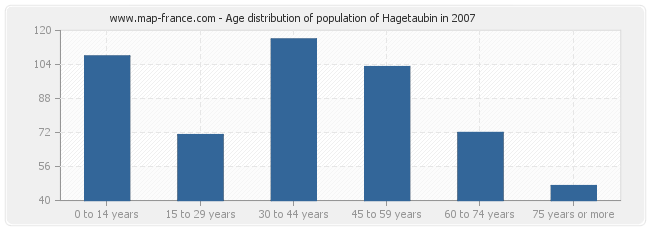 Age distribution of population of Hagetaubin in 2007