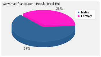 Sex distribution of population of Ens in 2007