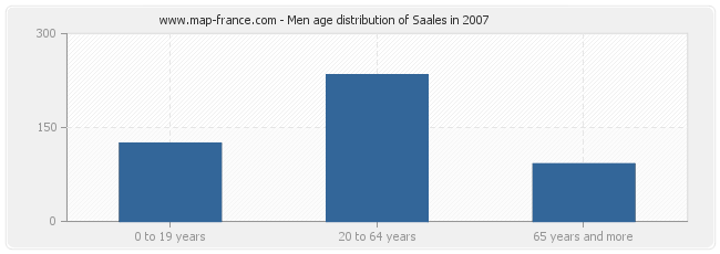 Men age distribution of Saales in 2007