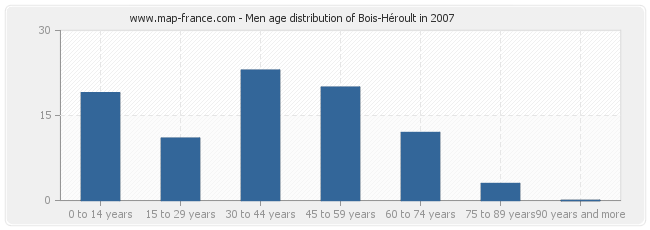 Men age distribution of Bois-Héroult in 2007