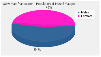 Sex distribution of population of Mesnil-Mauger in 2007